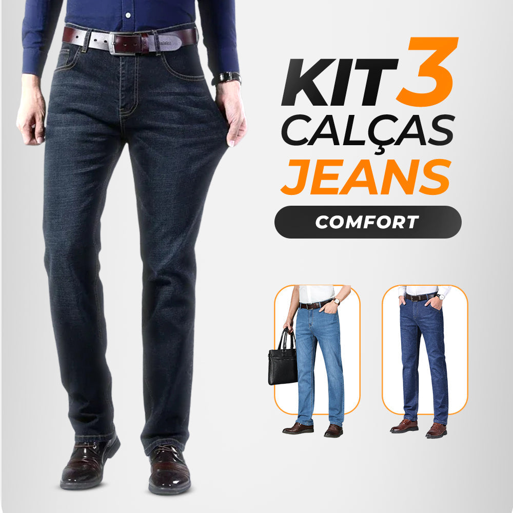 LEVE 3 PAGUE 1 - Calça Jeans Masculina Comfort - Direto Da Fábrica!
