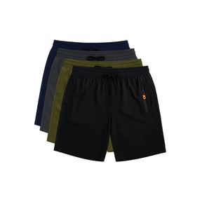 Kit 4 Bermudas DryFit Premium Evolut Performance - Secagem rápida, Bolso com Zíper e Ajuste Anatômico | FRETE GRÁTIS