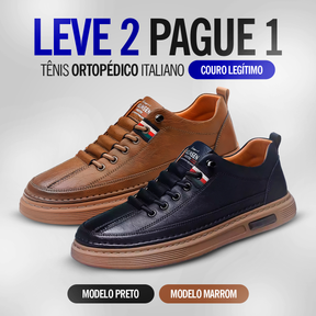 LEVE 2 PAGUE 1 - Tênis Italiano de Couro