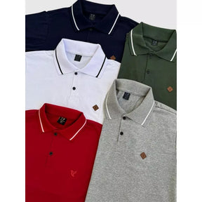 Kit 5 Camiseta Gola Polo Masculina 100% Algodão Varias Cores Camisa Basica Para Homem