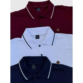 Kit 5 Camiseta Gola Polo Masculina 100% Algodão Varias Cores Camisa Basica Para Homem