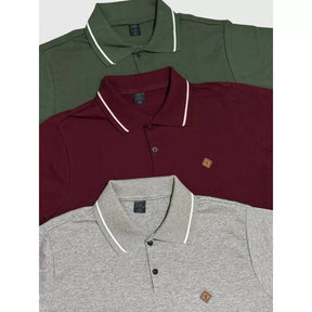 Kit 5 Camiseta Gola Polo Masculina 100% Algodão Varias Cores Camisa Basica Para Homem