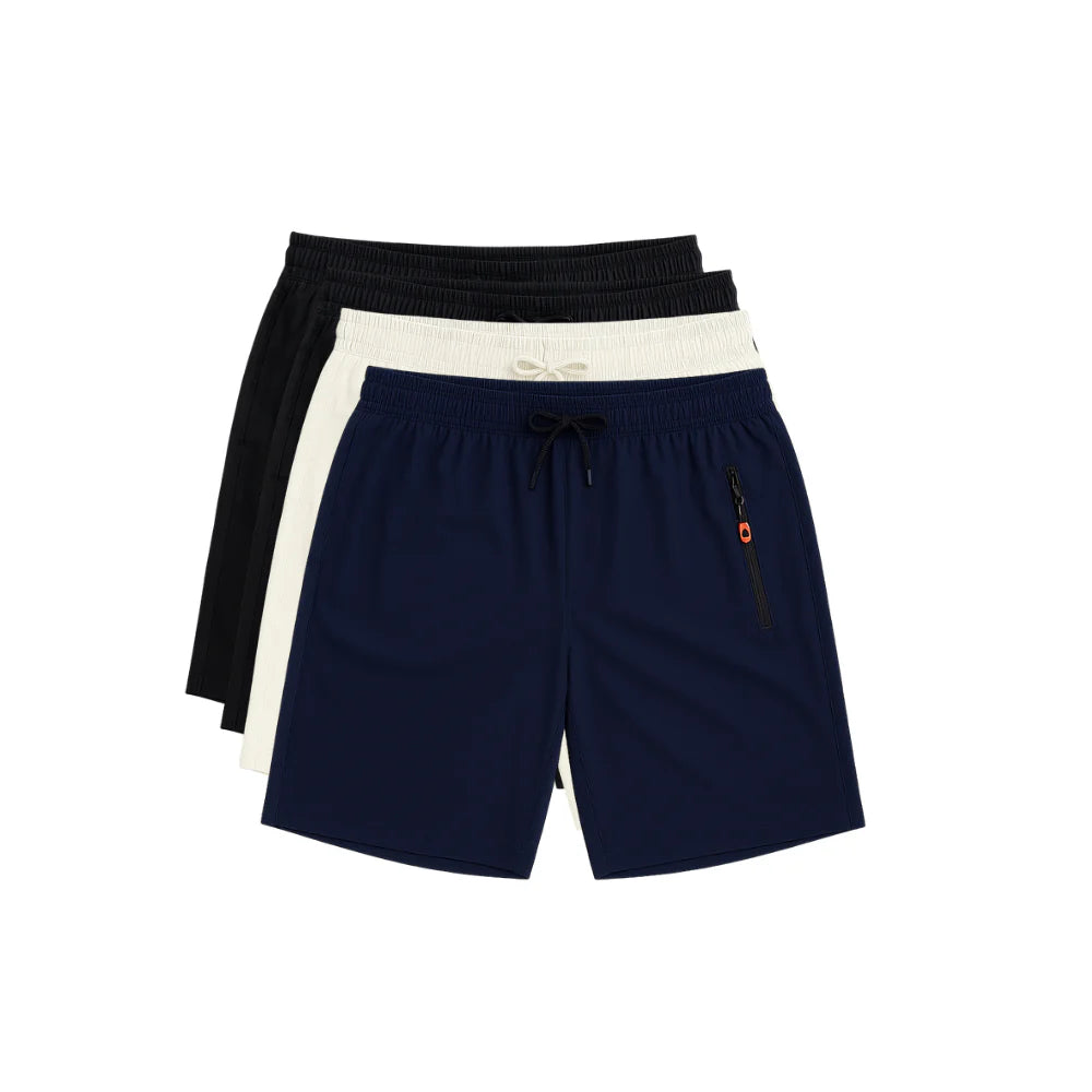 Kit 4 Bermudas DryFit Premium Evolut Performance - Secagem rápida, Bolso com Zíper e Ajuste Anatômico | FRETE GRÁTIS